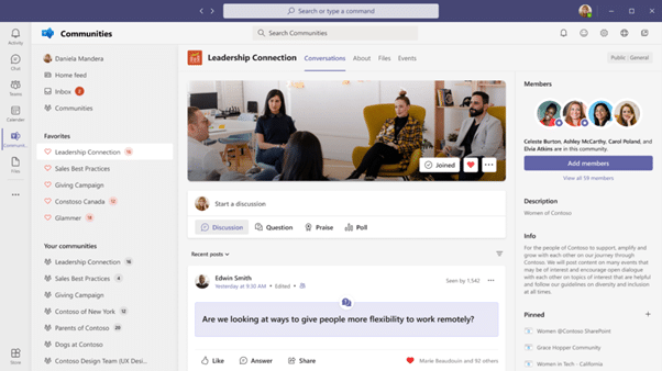Enhancements To Communities App For Microsoft Teams